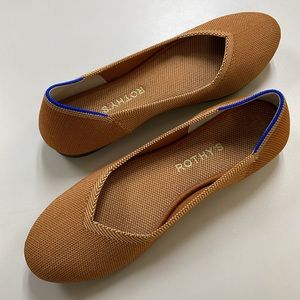 Size 8 Tan Rothy’s The Flats Worn Once